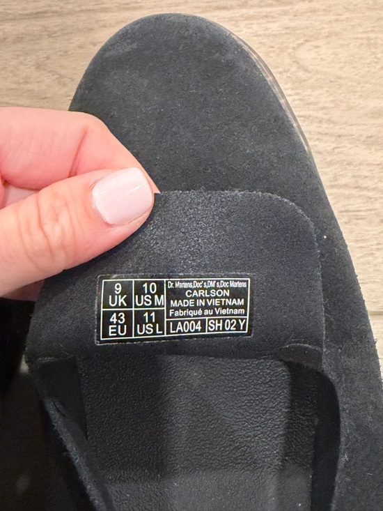 Dr Marten Carlson Womens Suede Slingback Mules Black Size 10 Mens Size 11 Womens main image 7